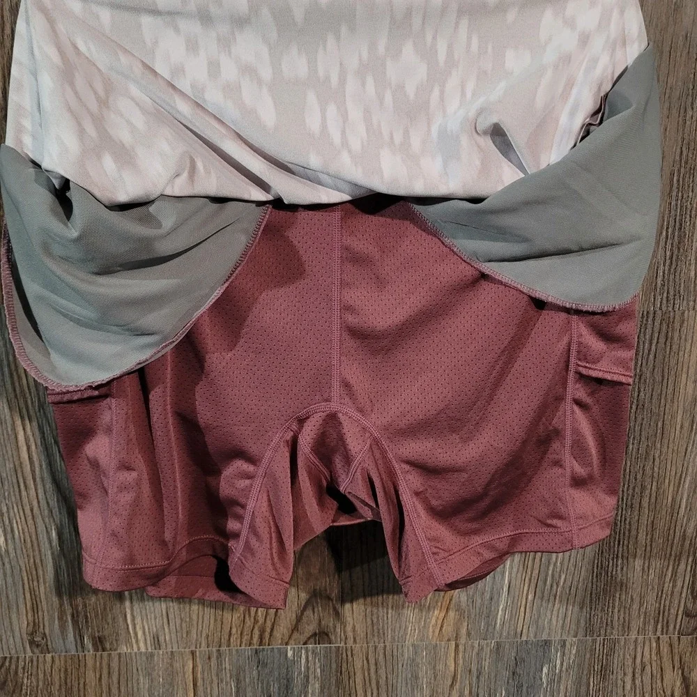 Title Nine Dream Swing Athletic Skort M Rosewood Pockets Tennis Golf Pickleball